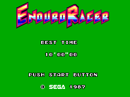 Enduro Racer Title Screen